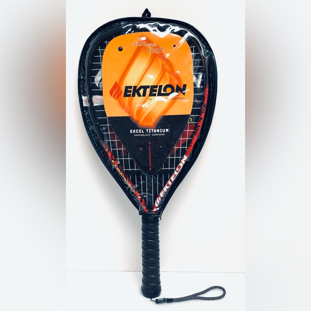 New EKTELON Racquetball RACKET with Racquet Zip-Up Case Cover [New Old Stock]